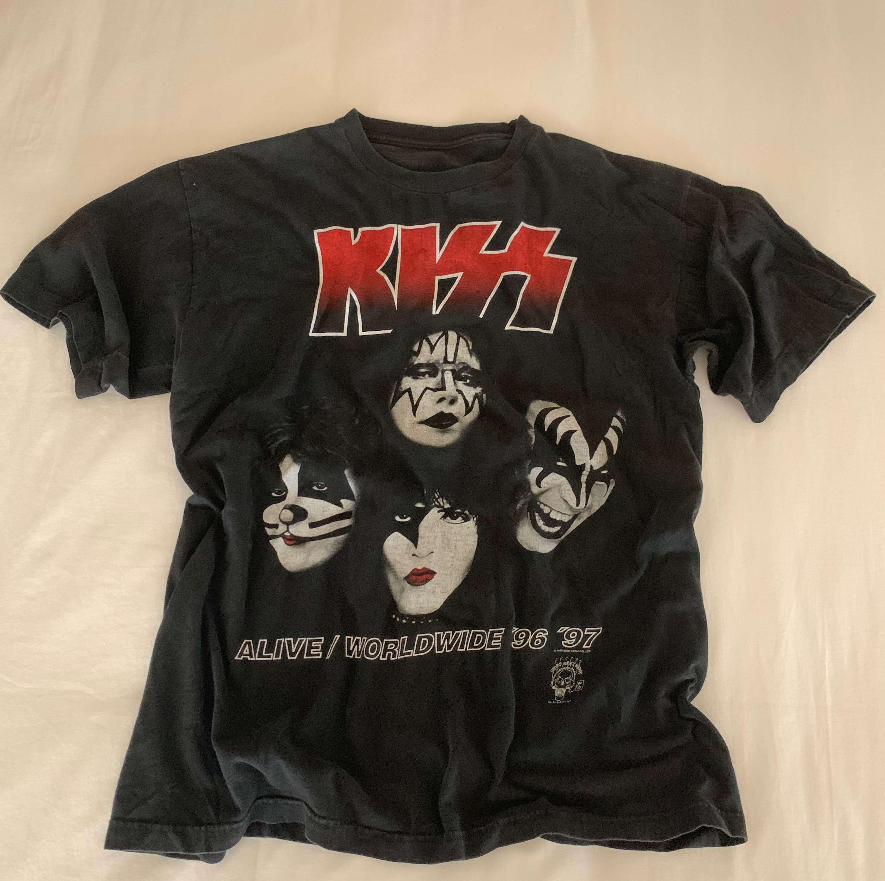 ー品販売 1996年コピーライト入kiss ALIVE WORLDWIDE TOUR Tシャツ