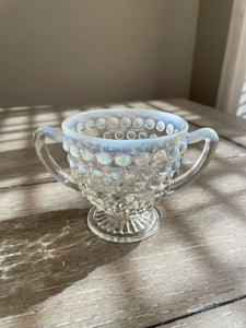 Moonstone Hobnail Cream & Sugar Set