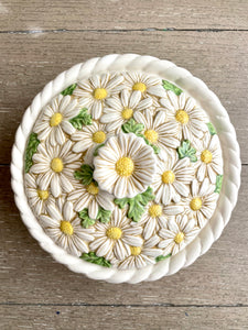 Daisy Covered Casserole Dish by Metlox of California